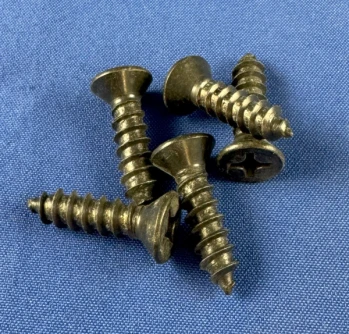 Flat Head Sheet Metal Tapping Screws Phillips Black Zinc BZ