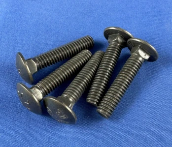 Carriage Bolts Screws Black Zinc BZ