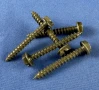 Hex Washer Head Slotted Sheet Metal Tapping Screws Black Zinc BZ