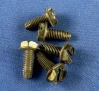 Hex Washer Head Slotted Thread Cutting Screws Type F Black Zinc BZ
