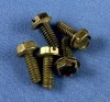 Hex Washer Head Slotted Machine Screws Black Zinc BZ