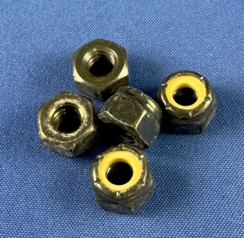 Hex Nylon Insert Lock Nuts Black Zinc BZ