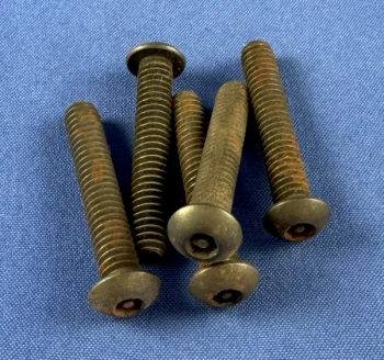 Button Head Security Hex Drive Machine Screws Black Steel