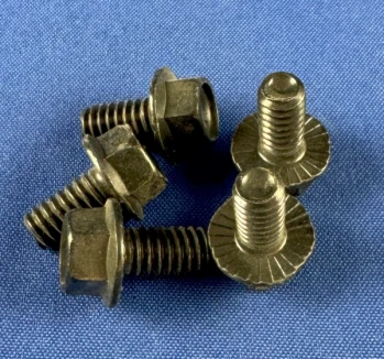 Hex Serrated Flange Screw Bolts Black Zinc BZ