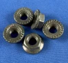 Hex Serrated Flange Lock Nuts Black Zinc BZ